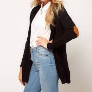 elbow patch cardigan